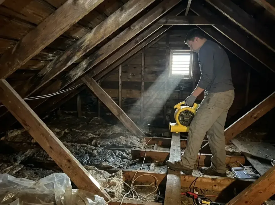attic-water-damage-drying-proc-007 — frequently asked questions, Emergency Water Extraction & 24/7 Flood Response in Menomon…